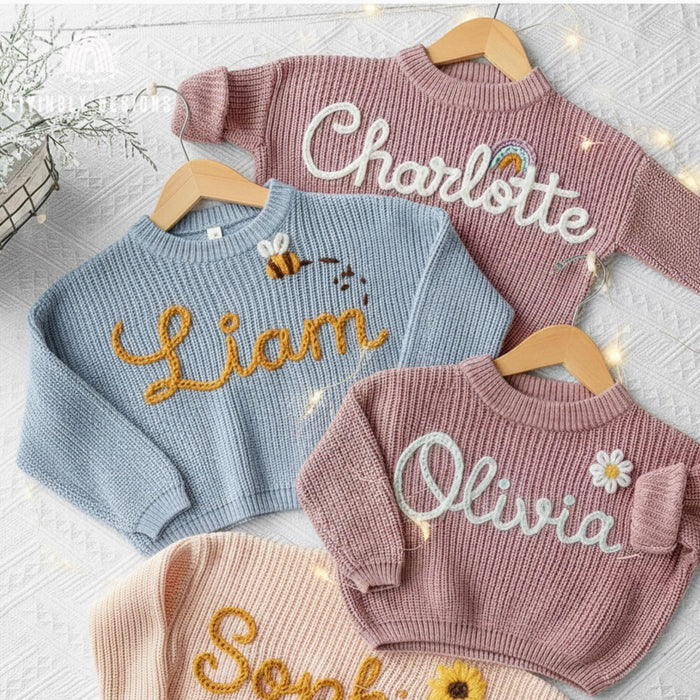 Custom Name Ocean Friends Themed Kids/Baby Sweater