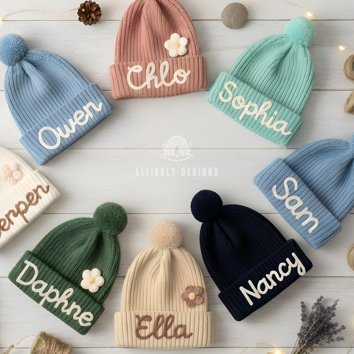 Personalized Embroidered Kids Beanie