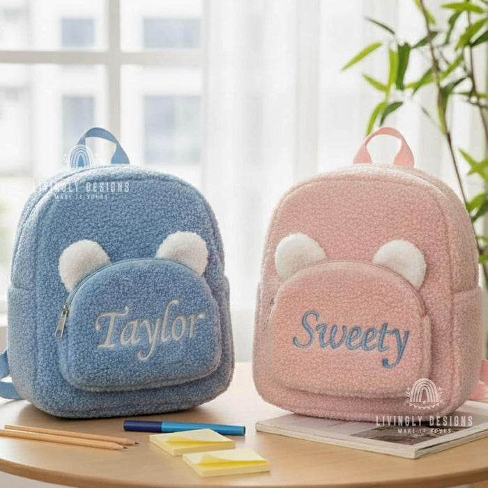 Custom Name Sherpa Travel Bag for Kids