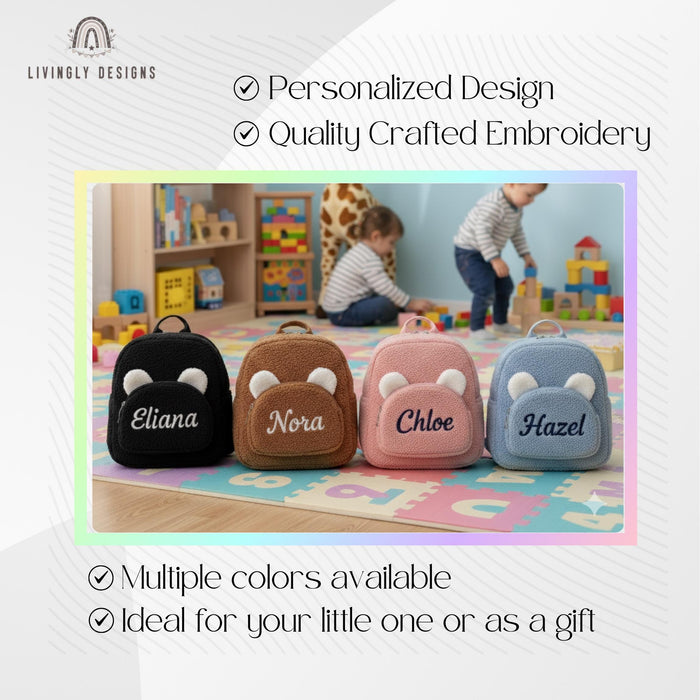 Custom Name Sherpa Travel Bag for Kids