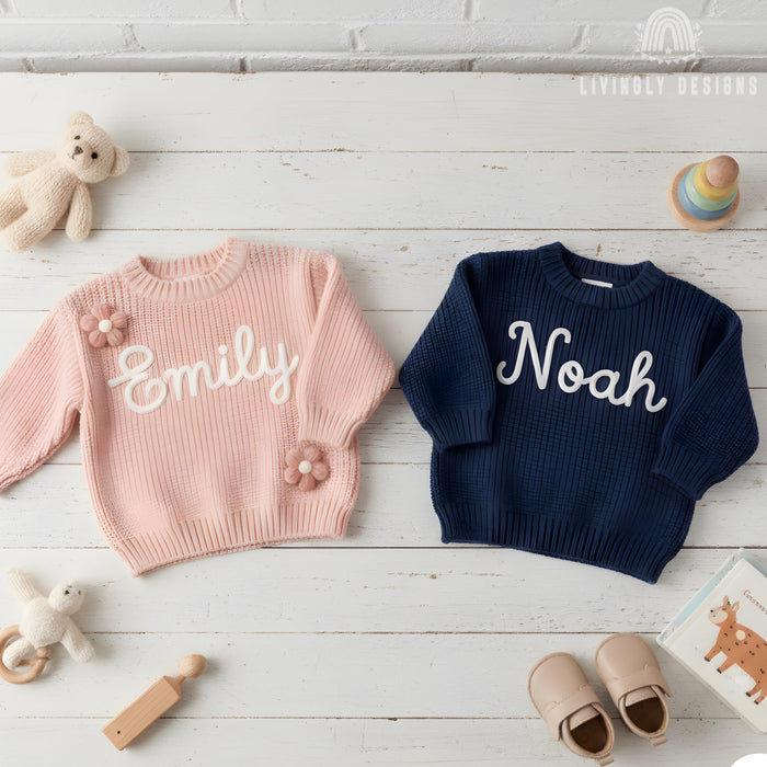 Custom Name Ocean Friends Themed Kids/Baby Sweater