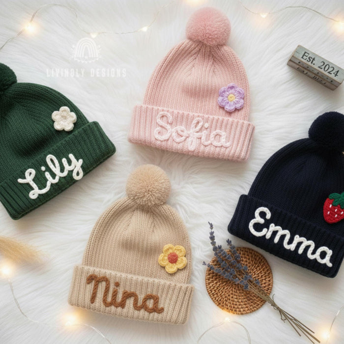 Personalized Embroidered Kids Beanie