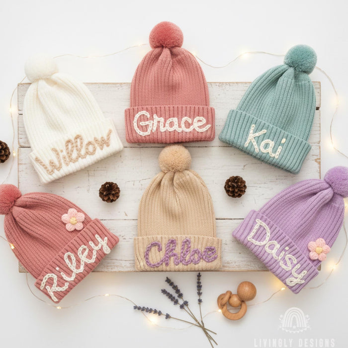 Personalized Embroidered Kids Beanie