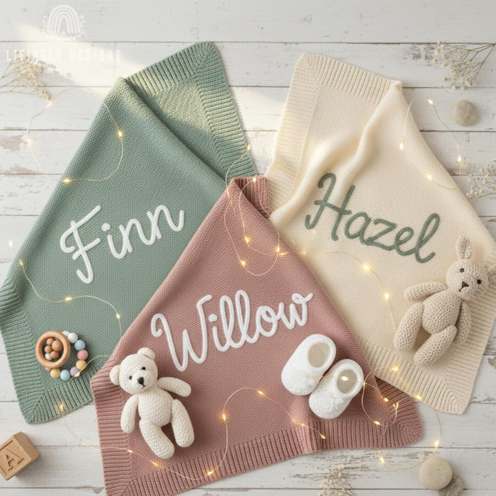 Personalized Bee Baby Blanket with Bee & Dragonfly
