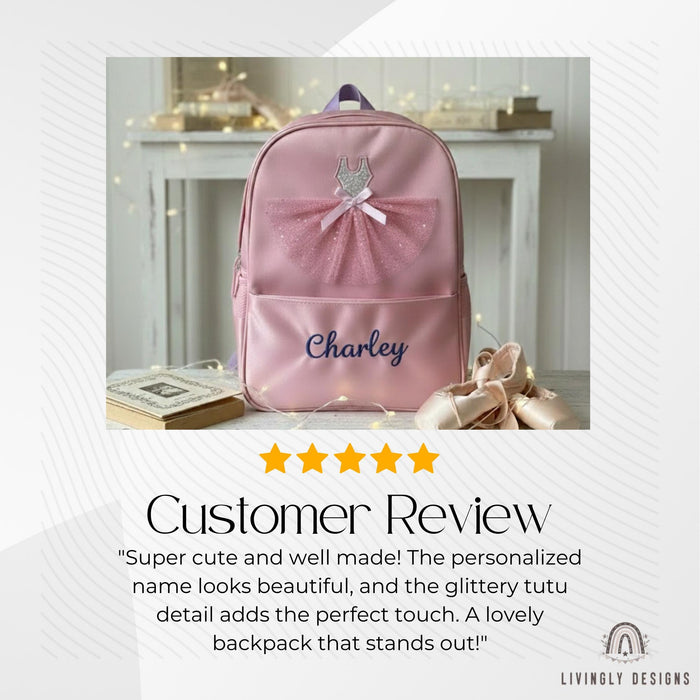 Personalized Ballerina Tutu Dance Backpack