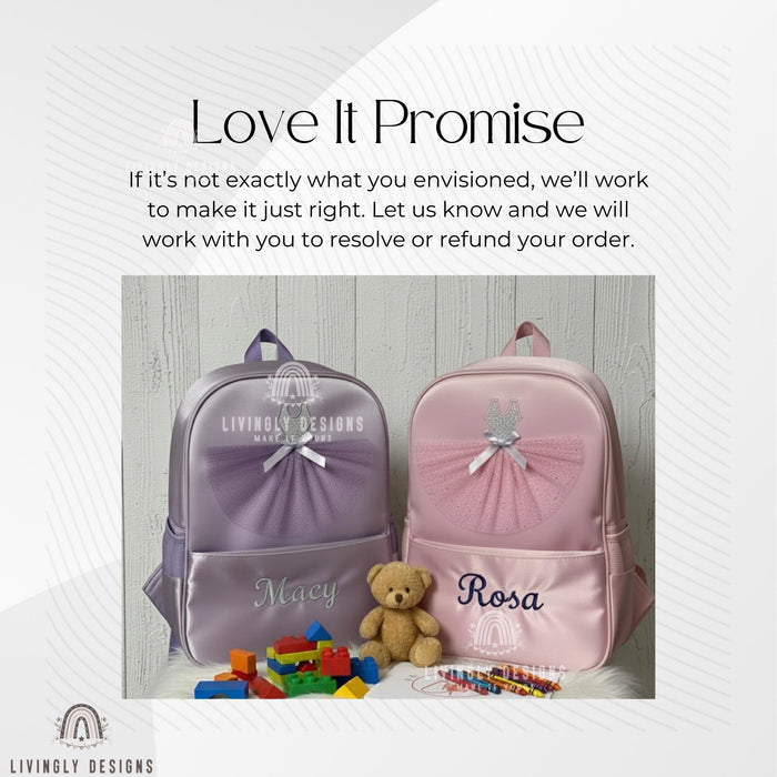 Personalized Ballerina Tutu Dance Backpack
