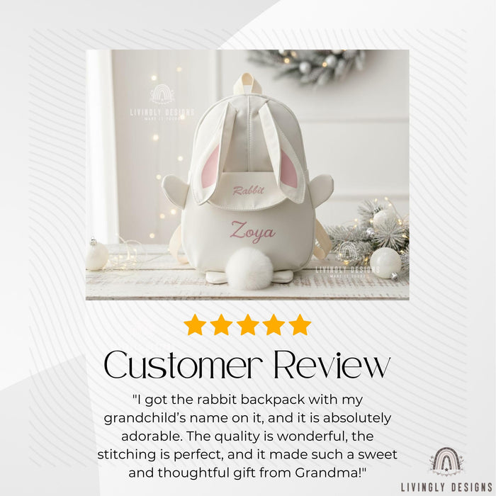 Personalized Bunny Adventure Backpack with Name