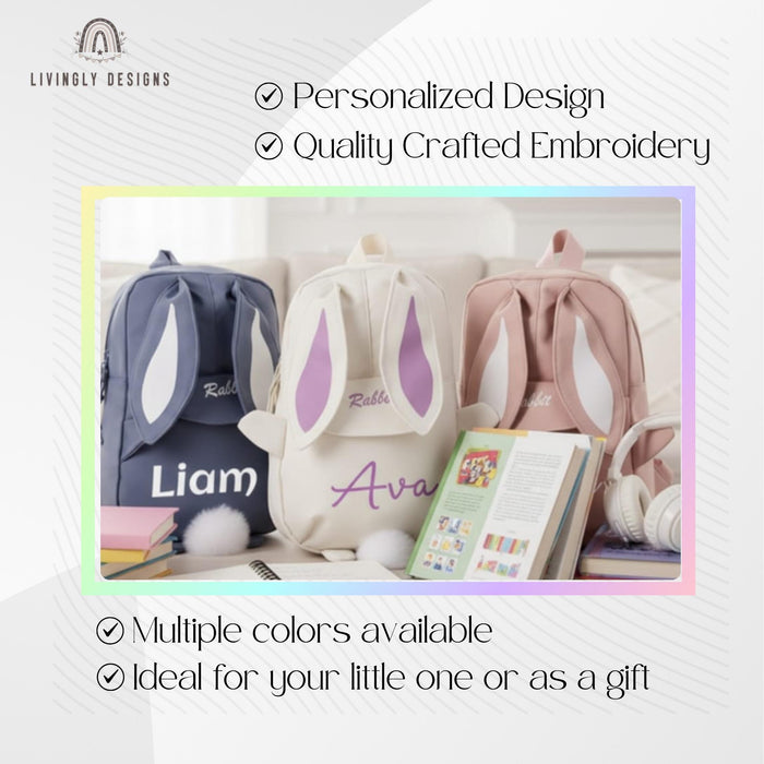 Personalized Bunny Adventure Backpack with Name