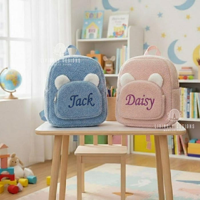 Custom Name Sherpa Travel Bag for Kids