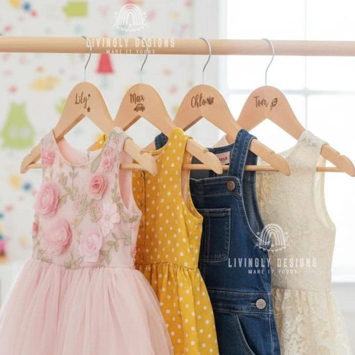 Custom Name/Date Clothes Organization Wooden Hanger