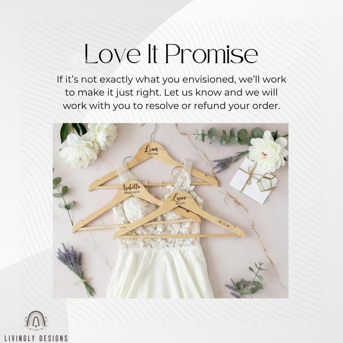 Custom Name/Date Clothes Organization Wooden Hanger
