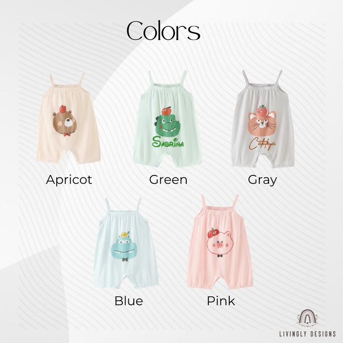 Personalized Name Breathable Summer Toddler Romper