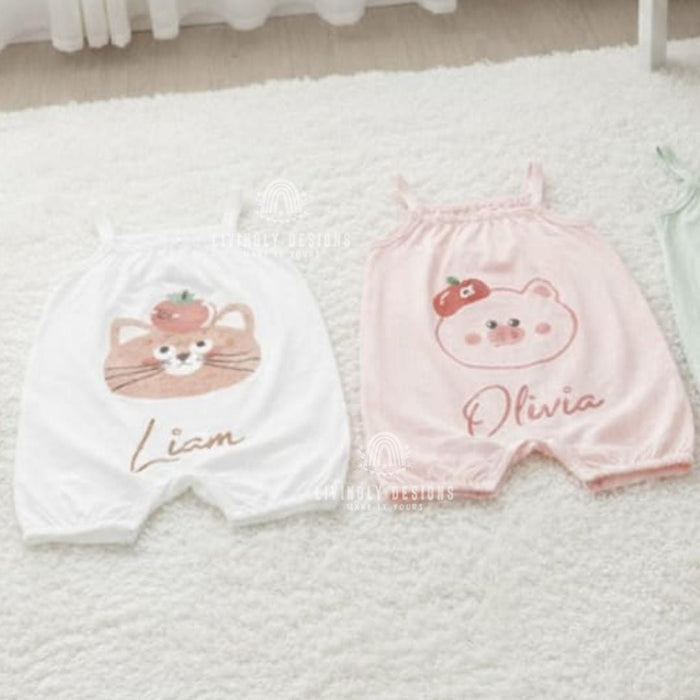 Personalized Name Breathable Summer Toddler Romper