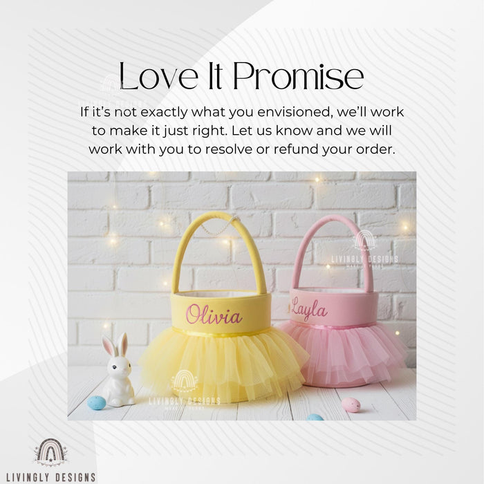 Personalized Flower Girl Basket Velvet Yarn Skirt