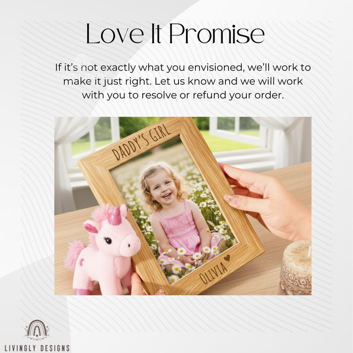 Custom Family Name Photo Frame: Personalized Engraved Wooden Wall Decor