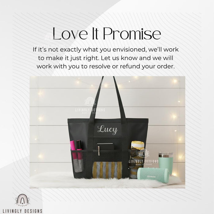 Custom Mesh Tote Bag: Personalized Travel Bag Summer Organizer