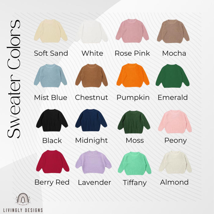 Personalized Kids Baby Name Rainbow Embroidered Jumper