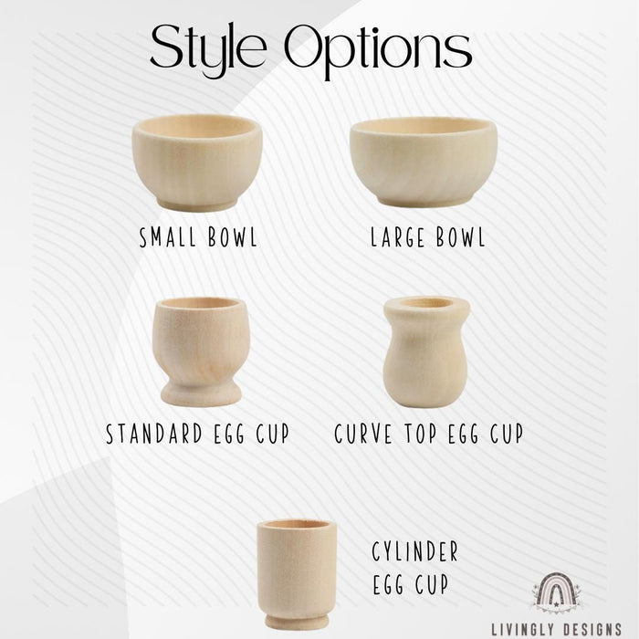 Custom Name/Date Wooden Egg Cup Holder