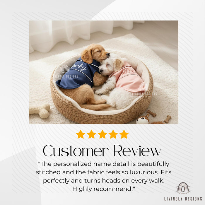 Personalized Name Silk Pet Pajamas