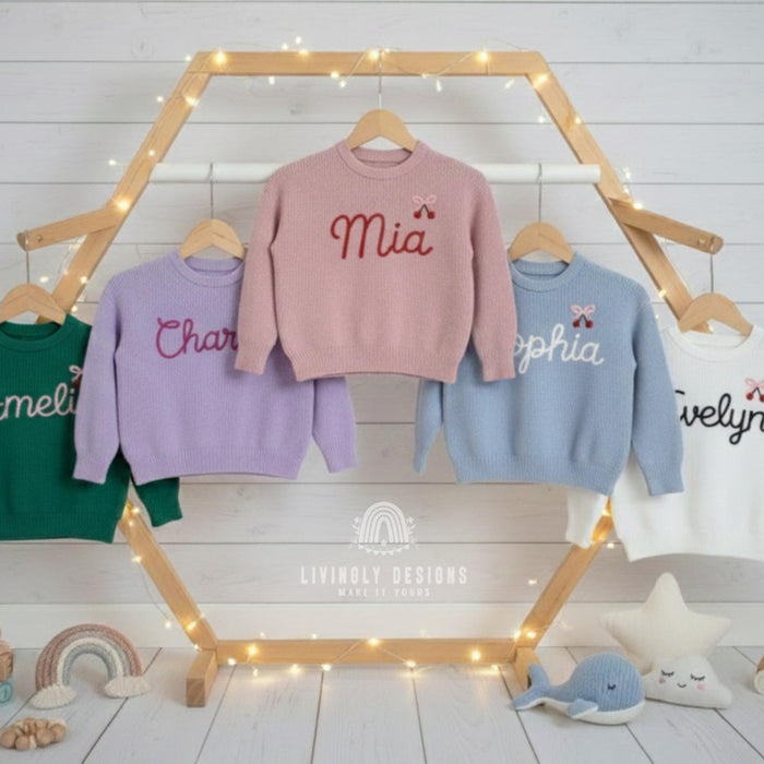 Custom Cherry Embroidered Baby Jumper