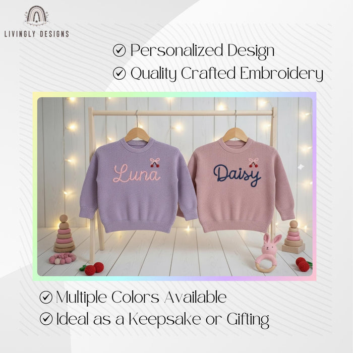 Custom Cherry Embroidered Baby Jumper