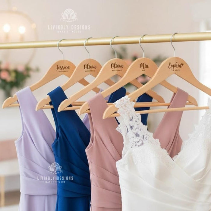 Custom Name/Date Clothes Organization Wooden Hanger