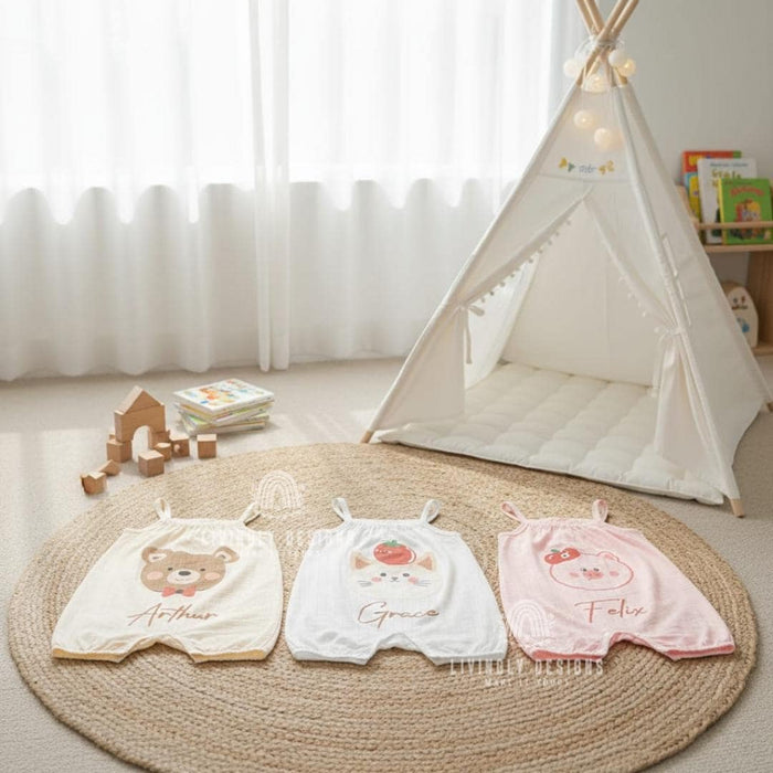 Personalized Name Breathable Summer Toddler Romper