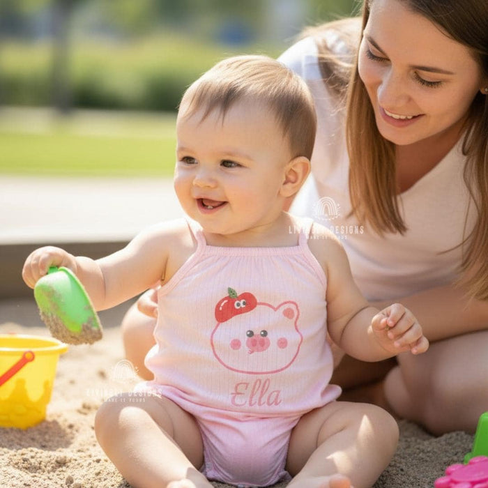 Personalized Name Breathable Summer Toddler Romper