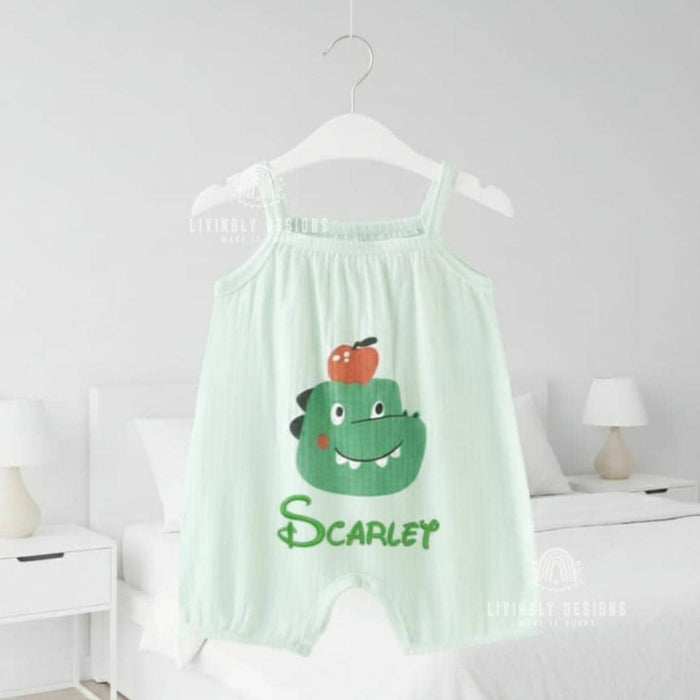 Personalized Name Breathable Summer Toddler Romper