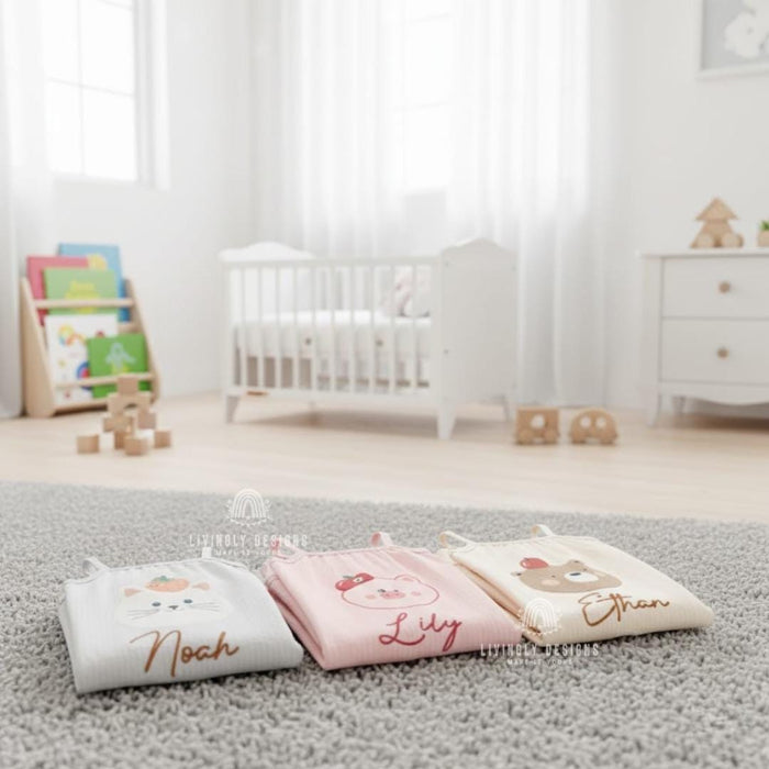 Personalized Name Breathable Summer Toddler Romper