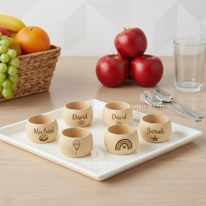 Custom Engraved Wooden Napkin Rings