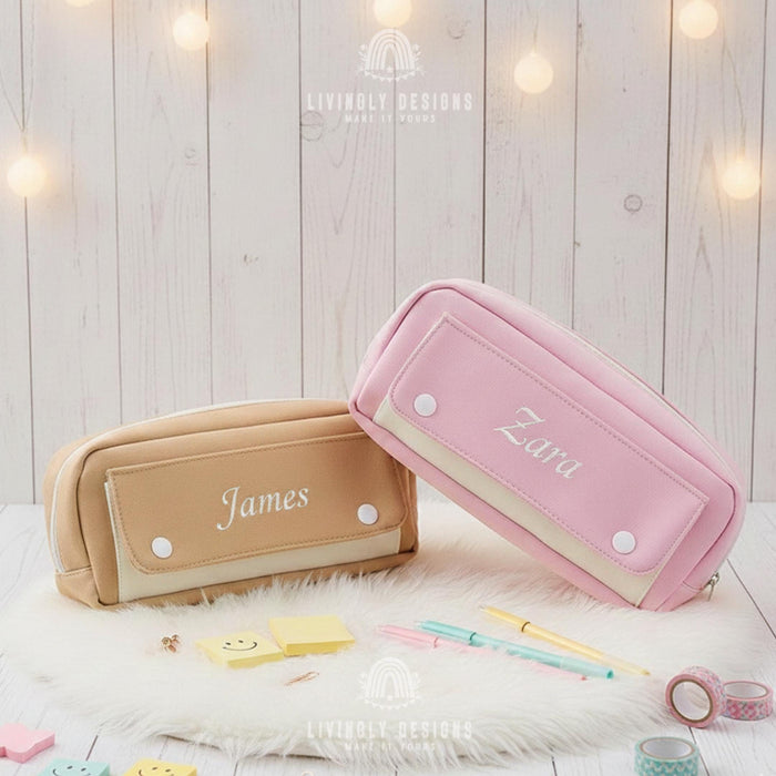 Personalized Name Large Pencil Case Stationery Pouch with Name