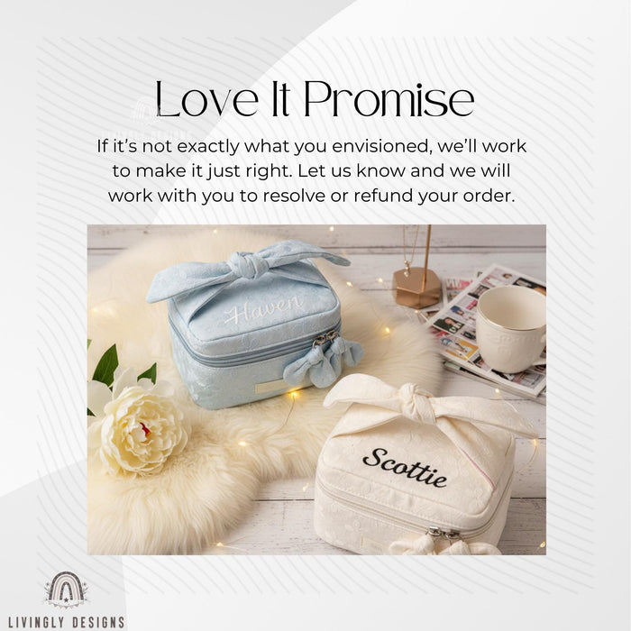 Custom Name Travel Cosmetic Makeup Organizer Pouch