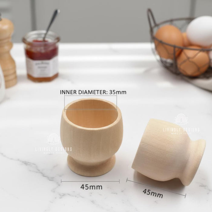 Custom Name/Date Wooden Egg Cup Holder