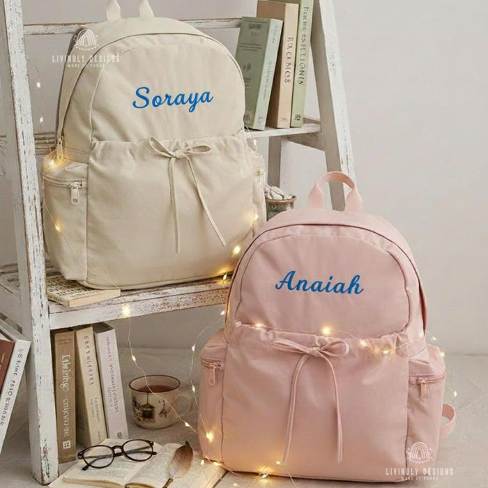 Personalized Embroidered Name Lightweight School or Travel Backpack