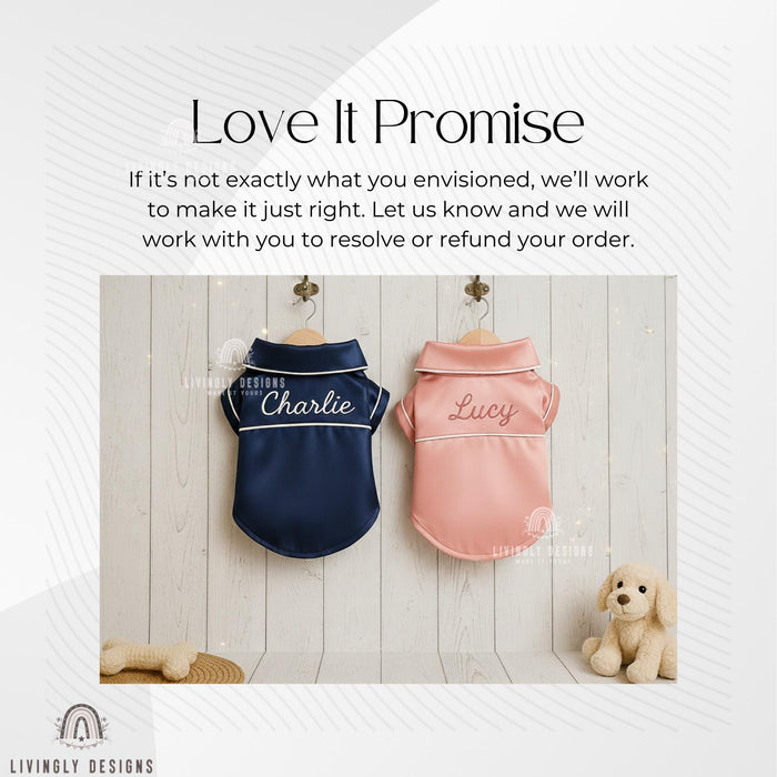 Personalized Name Silk Pet Pajamas