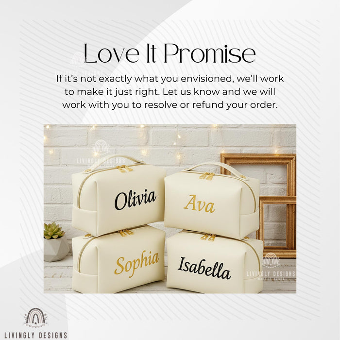 Personalized White Toiletry Bag/Travel Organizer