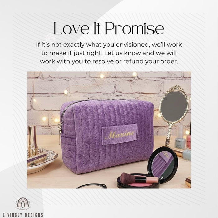 Custom Name Cosmetic, Travel Makeup Bag