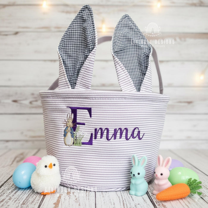 Personalized Easter Basket with Bunny Ears