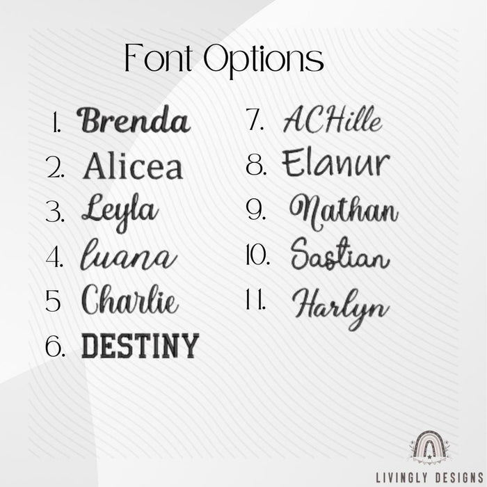 Custom Name Embroidered Baby Bow