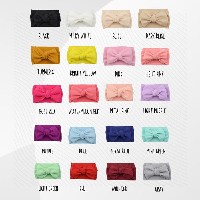 Custom Name Embroidered Baby Bow