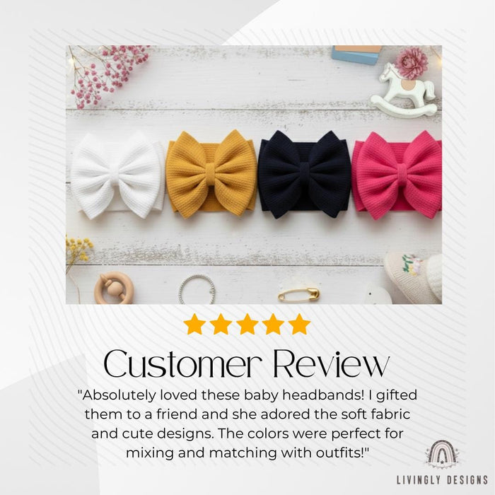 Custom Name Embroidered Baby Bow