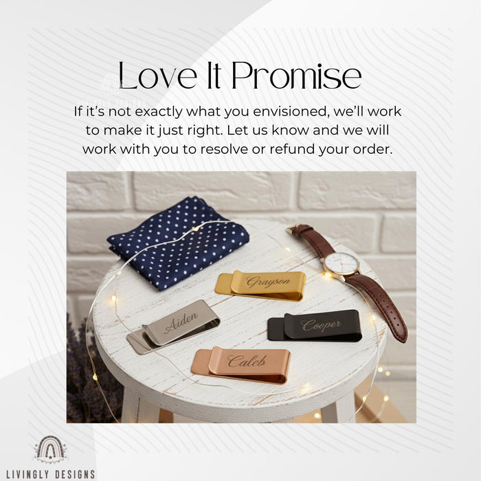 Personalized Engraved Stainless Steel Tie/Money Clip