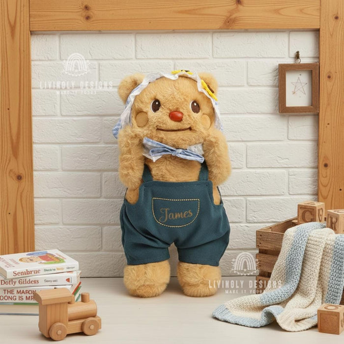 Embroidered Name Teddy Bear Plush Newborn Gift