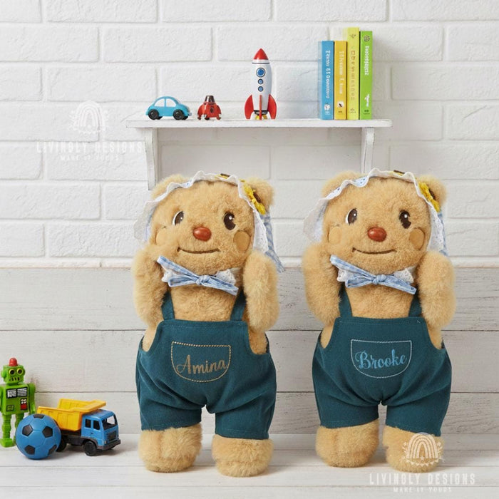 Embroidered Name Teddy Bear Plush Newborn Gift