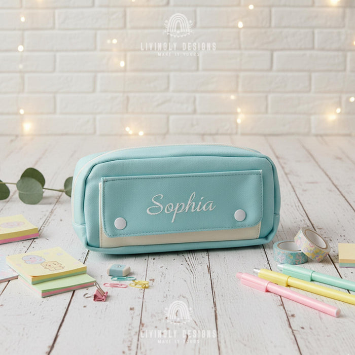 Personalized Name Large Pencil Case Stationery Pouch with Name