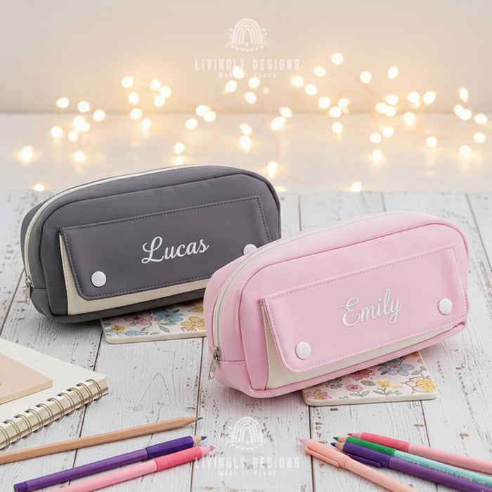 Personalized Name Large Pencil Case Stationery Pouch with Name