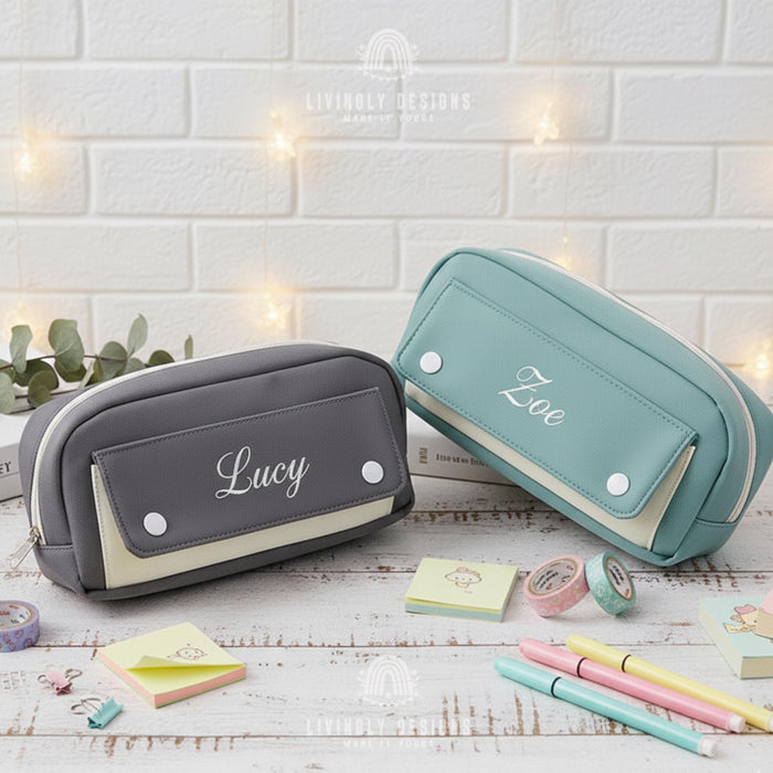 Personalized Name Large Pencil Case Stationery Pouch with Name