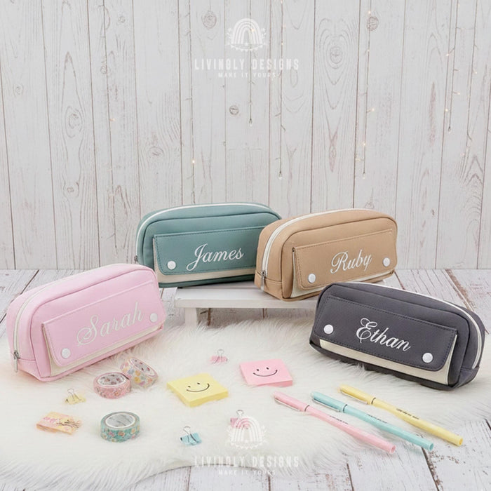 Personalized Name Large Pencil Case Stationery Pouch with Name