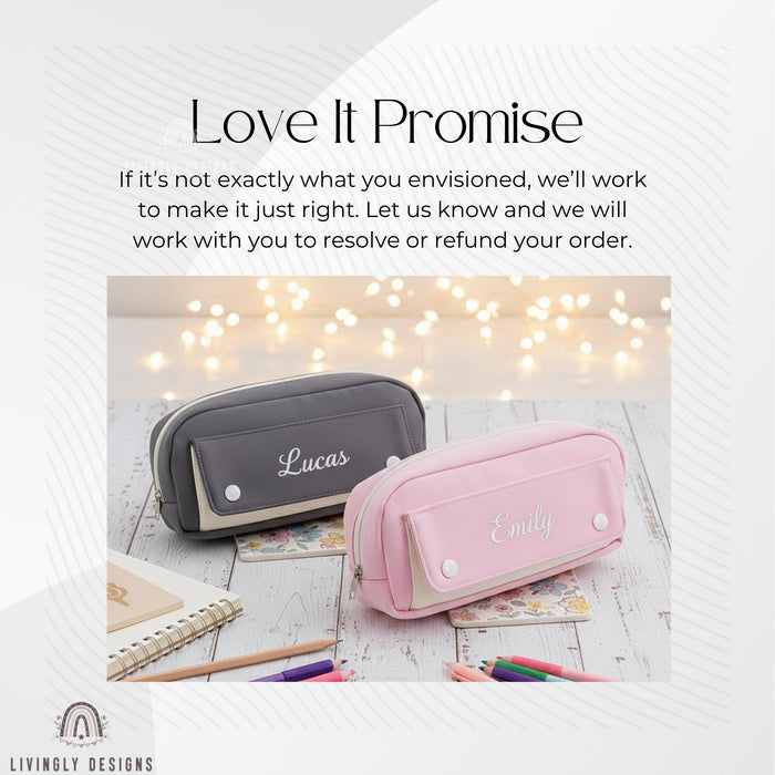 Personalized Name Large Pencil Case Stationery Pouch with Name
